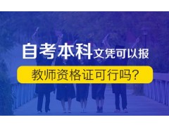 自考本科文凭报教师资格证可行吗？